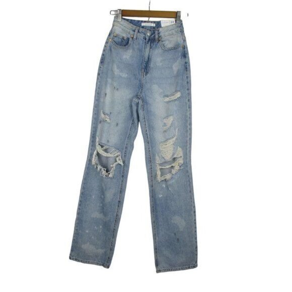 PacSun Pac Sun '90s Boyfriend Ripped Jeans Streetwear Size 25 Distressed - Picture 4 of 13